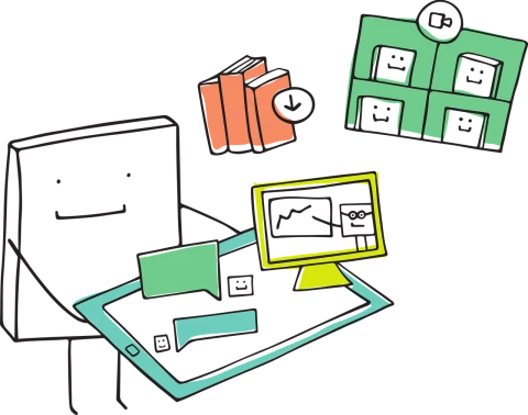 Skizze Schreibtisch Material