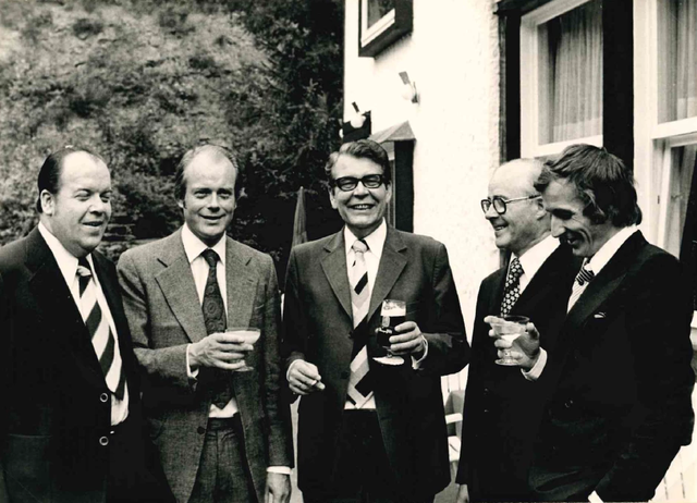 Schwarzweißfoto 1975 Jubiläum CDU Rhein-Sieg Kreisgeschäftsführer