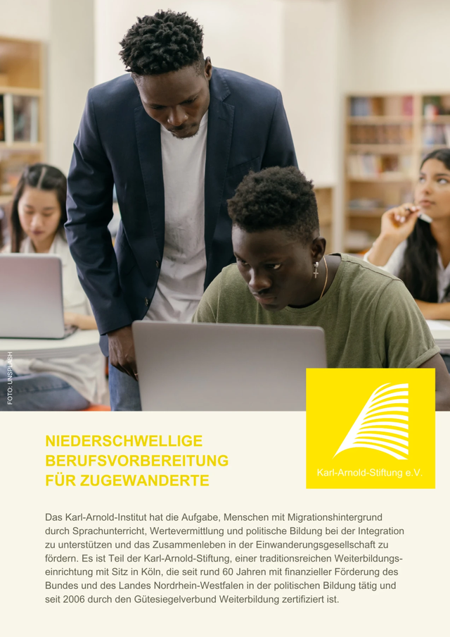 Berufsvorbereitung für Zugewanderte