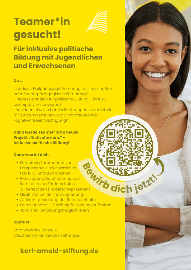 Bewerbung, Teamer*in gesucht