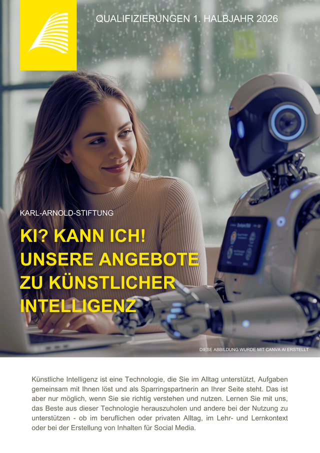 Flyer: KI? Kann ich! Unsere Angebote zu Künstlicher Intelligenz
