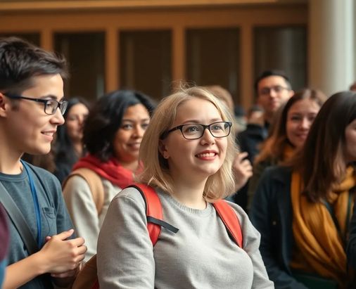 Mit KI erzeugtes Foto auf dem mehrere vorwiegend weibliche Personen bei einer Veranstaltung zu sehen sind